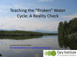 Teaching the “Broken” Water Cycle