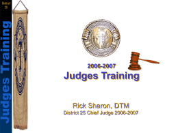 Contest Judge Training PowerPoint
