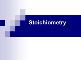 Stoichiometry - Malibu High School