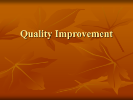 Quality Improvement - Health Science CCCHS
