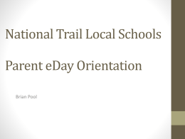 National Trail Local Schools eDay Training