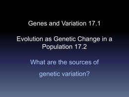Genes and Variation