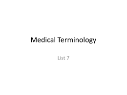 Medical Terms PowerPoint #7