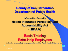 HIPAA Core Privacy Training
