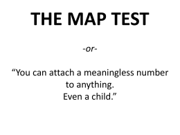 The MAP test - Scrap the MAP!