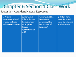 Chapter 6 Section 1 Class Work