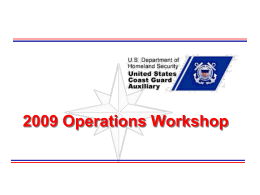 2009 Operations Workshop