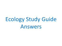 Ecology Study Guide Answers