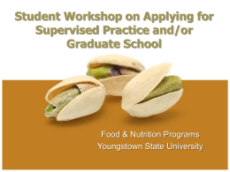 Applying for Supervised Practice or Graduate Studies