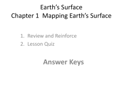 Earth`s Surface Chapter 1