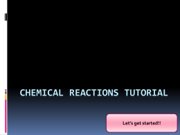 Chemical reactions tutorial