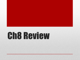 Ch8 Review