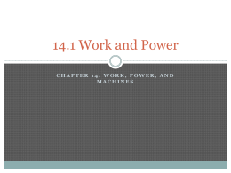 14.1 Work and Power - Decker