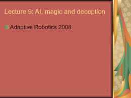 AI, deception and natural magic
