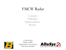 FMCW Radar - Boise State ECE