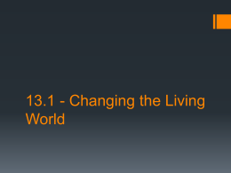 13.1 - Changing the Living World
