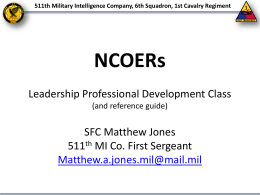 NCOER Leadership Development Class