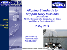 SEA 05S: Technical Policy and Standards Who