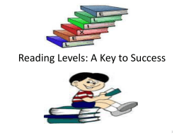 Reading Levels: A Key to Success