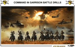 Command In Garrison Battle Drills