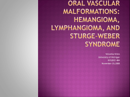 Oral Vascular Malformations - CTools