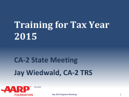 Training - Tax