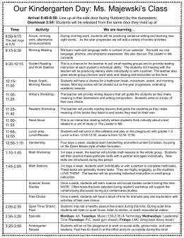 2015-16 Schedule Description for Parents