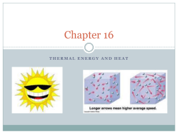 Thermal Energy and heat