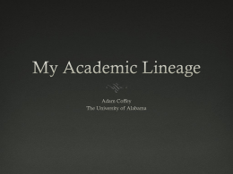 My Academic Lineage