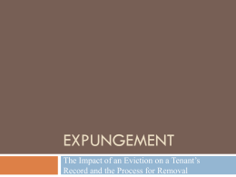 expungement - Poverty Law
