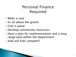 Personal Finance Requirements - CREC-CTE