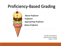 Standards Based Grading - Granite School District