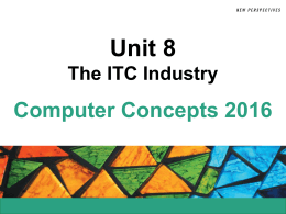 Unit 8 The ITC Industry
