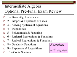 Review before Final