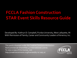 Fashion Construction Skills Manual PowerPoint Slide