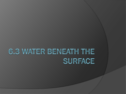 6.3 Water Beneath the Surface