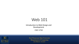 0 Web 101 - CSCI 1710