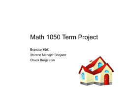 Math 1050 Term Project