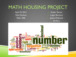 Math 1050 Project Part 3 Final