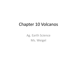 Chapter 10 Volcanos