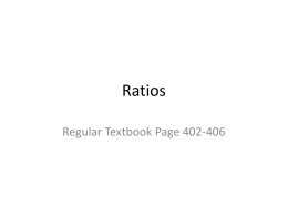 Ratios - Firelands Local Schools
