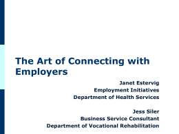 The Art of Connecting with Employers
