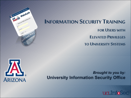 PowerPoint  - UA Information Security