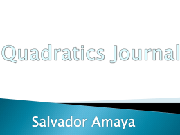 salvador amaya quadratics