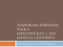 Temporary Positions Policy