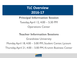 TLC Overview for Teachers