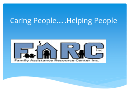Caring People*.Helping Others - Family Assistance Resource Center