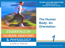 Chapter 1 The Human Body: an Orientation
