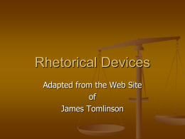 Rhetorical Devices PowerPoint