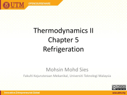 SKMM 2413 Thermodynamics I - Universiti Teknologi Malaysia